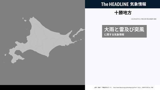 6月9日9時40分頃、上川地方の濃霧注意報が解除